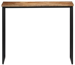 Mesa consola em teca reciclada maciça 90x30x76 cm