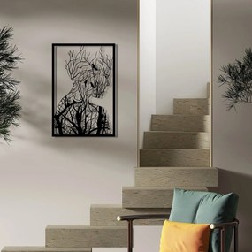Acessório Decorativo em Metal Arakan – Preto – 42 x 62 cm