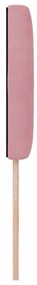 Cabeceira LED com botão de cristal em veludo rosa de 90 cm