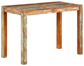 Mesa de jantar 110x55x76 cm madeira recuperada maciça