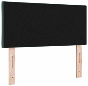 Cabeceira LED Blocos de Diamante Verde Escuro 100 cm de Veludo
