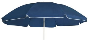 Guarda-sol de jardim com poste de aço 180 cm azul