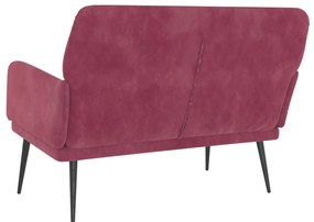 Banco 108x79x79 cm veludo vermelho tinto