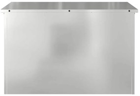 Caixa de Armazenamento Externa Prateado 80 x 50.5 x 50 cm