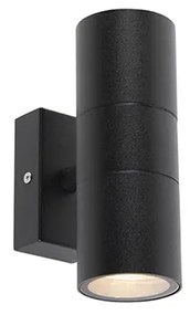 LED Candeeiro de parede exterior inteligente preto IP44 incl. 2 GU10 wifi - Duo Moderno