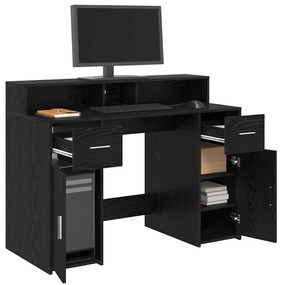 Mesa Carvalho Preto 120x55x91 cm Madeira Engenharia