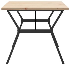 Mesa de jantar estrutura em Y 180x90x75,5cm pinho/aço