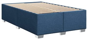 Estrutura de cama sem colchão 120x190 cm tecido azul