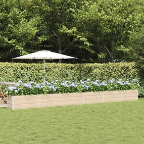 vidaXL Floreira Ivory 480 x 50 x 45 cm Aço Galvanizado