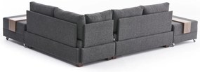 Sofá-cama de canto Fly – Antracite – 210 x 280 cm