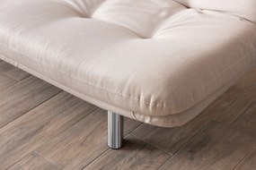 Sofá-Cama de 3 Lugares Misa – Creme – 52x175x40 cm