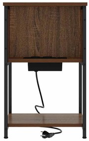 Armário de Cabeceira 2 pcs Carvalho castanho 38 x 31 x 61 cm
