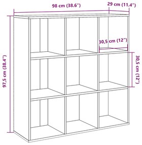 Estante 98x29x97,5 cm madeira velha