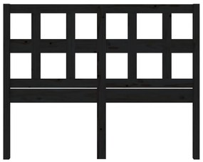 Cabeceira de cama 205,5x4x100 cm pinho maciço preto
