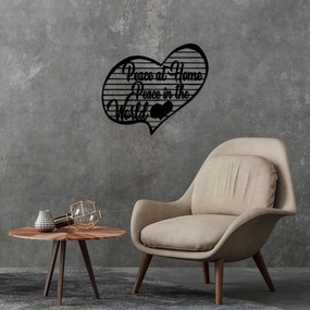 Acessório Decorativo de Parede Peace At Home Peace in The Wor – Preto