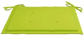 Cadeiras de jardim dobráveis c/ almofadões 4 pcs teca maciça