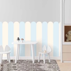 Autocolante de parede têxtil Arco - Ice Blue (azul claro fresco para interiores modernos)