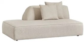 Divã Esquerdo Para Sofá Modular Estofado Cardea Bouclé Creme Bege - Sklum