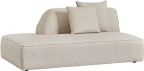 Módulo Divã Esquerdo Para Sofá Modular Estofado Cardea Bouclé Bege Creme - Sklum