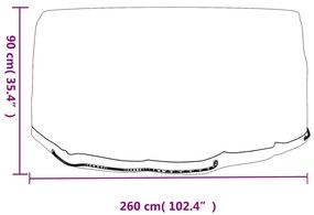 Capas p/ mobília de jardim 2 pcs c/ 10 ilhós Ø260x90 cm redondo