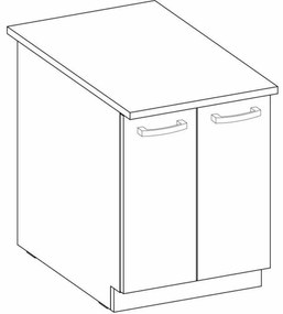 Mobiliário Auxiliar 60 x 51,6 x 85 cm Cinzento