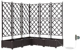 Jardineiras de Jardim 1 pc Castanho 120 x 120 x 126 cm Plástico