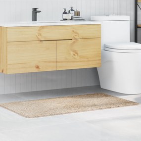 Tapete de Banho Retangular Creme 70x120 cm Polipropileno Antiderrapante