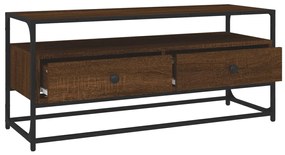 Móvel de TV 100x35x45 cm derivados de madeira carvalho castanho