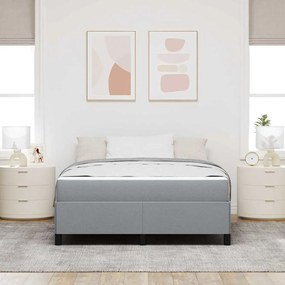vidaXL Cama Box Cinzento-claro 140 x 200 cm tecido