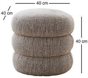 Pouffe Boum – Cinzento – 40x40x40 cm