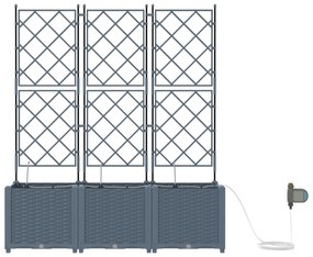 Plantadores de Jardim vidaXL com Sistema de Irrigação por Água 3 pcs C