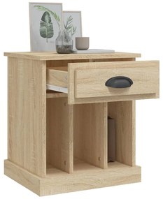 Mesas de cabeceira 2 pcs 43x36x50 cm carvalho sonoma