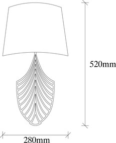 Aplique de Parede Asaf – Preto – 15 x 28 cm