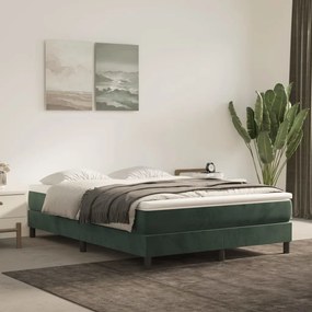 347811 vidaXL Colchão de molas ensacadas 140x200x20 cm veludo verde-escuro