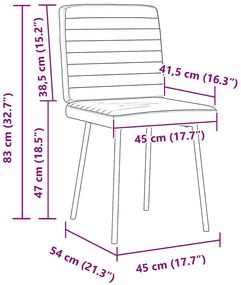 Cadeiras de jantar 2 pcs veludo rosa