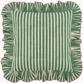 Capa de almofada em algodão com folhos Devon