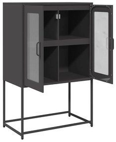 Aparador alto 68x39x107 cm aço preto