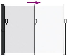 Toldo lateral retrátil 170x300 cm branco