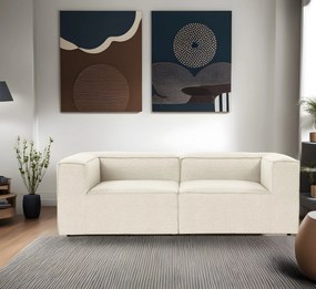 Sofá 2 Lugares Fora – Ecru – 214 cm x 66 cm x 105 cm