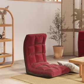 vidaXL Colchão/cadeira de piso dobrável tecido vermelho tinto