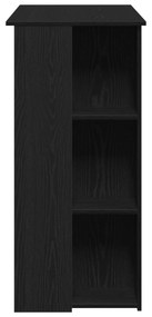 Mesa de Bar vidaXL com Prateleira - Carvalho Preto, 102x50x103.5 cm, F