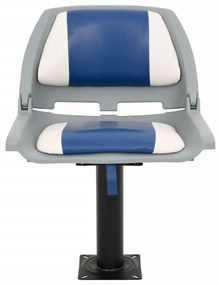 4 pcs conjunto assento barco dobrável 48x51x41 cm azul e branco