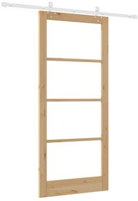 Conjunto de Porta Deslizante com Hardware vidaXL 93x211 cm Madeira Mac