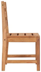 Cadeiras de jardim 8 pcs madeira de teca maciça