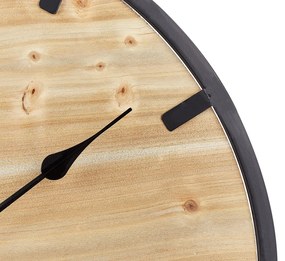 Relógio de parede em madeira clara ø 60 cm CABORCA Beliani