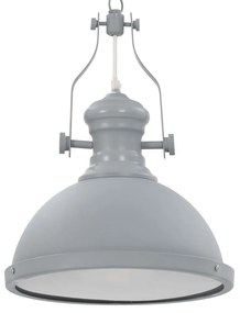 vidaXL Candeeiro de teto redondo E27 cinzento