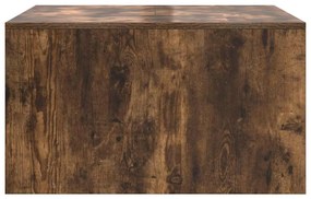 Mesa de centro com gavetas 70,5x70x40 cm carvalho fumado