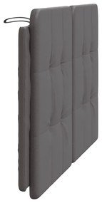 Almofadão de cabeceira 160 cm couro artificial cinzento