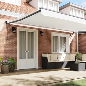 Toldo Retrátil Automático vidaXL Branco 500x300 cm