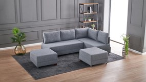 Sofá-Cama de Canto Fly – Cinza – 210x70x280 cm